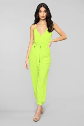 Avalon Jogger Jumpsuit - Lime