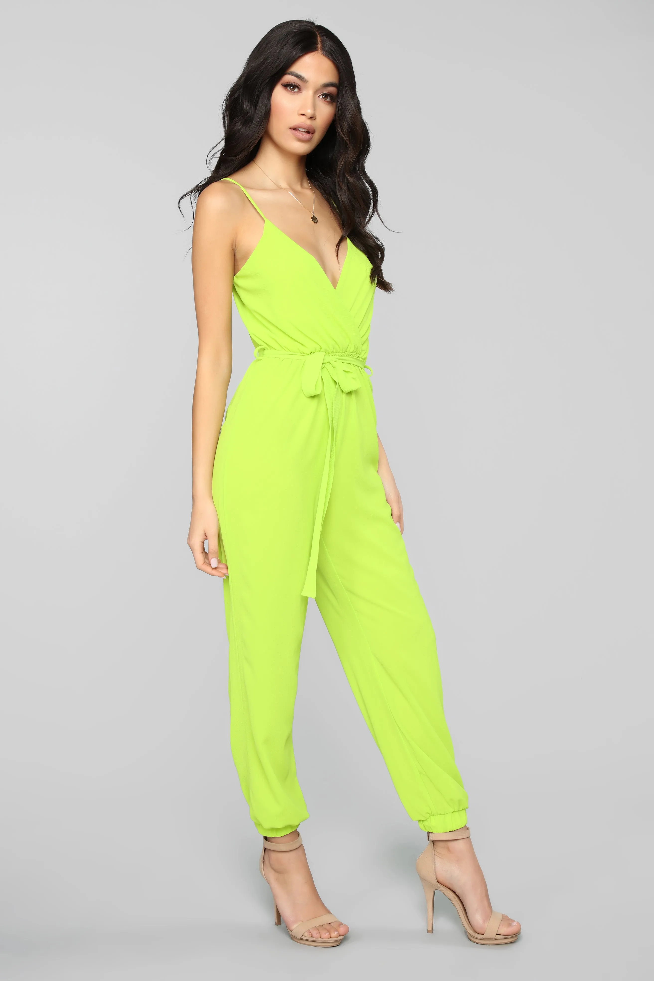 Avalon Jogger Jumpsuit - Lime