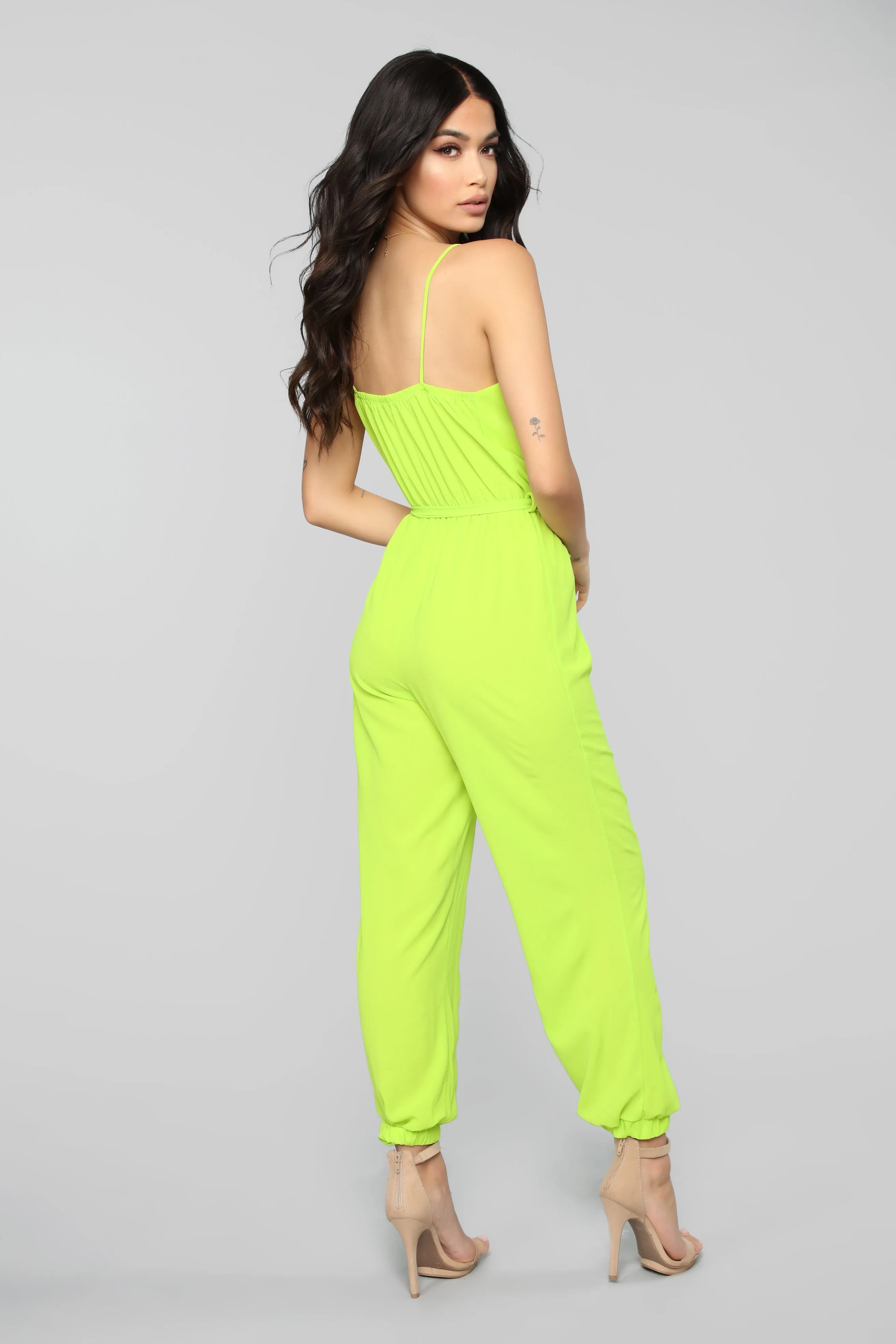 Avalon Jogger Jumpsuit - Lime