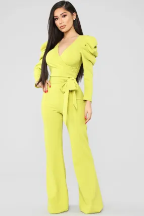 Big Moves Jumpsuit - Lime