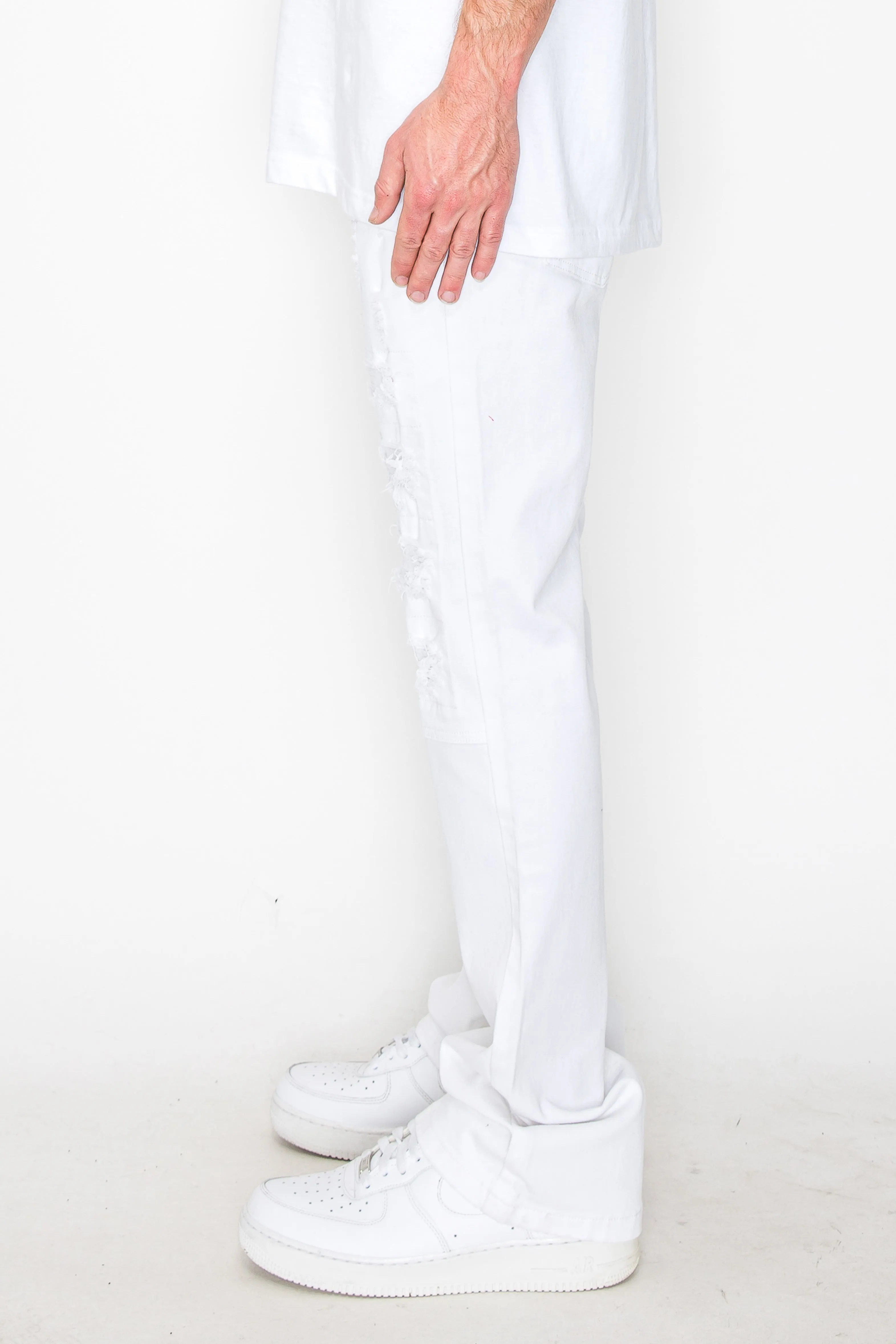 Bootcut Rip & Repair Colored Jeans