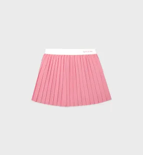 Classic Logo Pleated Tennis Skirt - Pink/White
