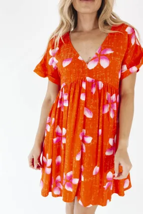 Cocoa Beach Romper - Coral Red