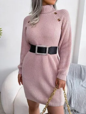 Cozy Favorite Turtleneck Sweater Dress