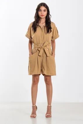 DETAIL BELTED SHORT JUMPSUIT
