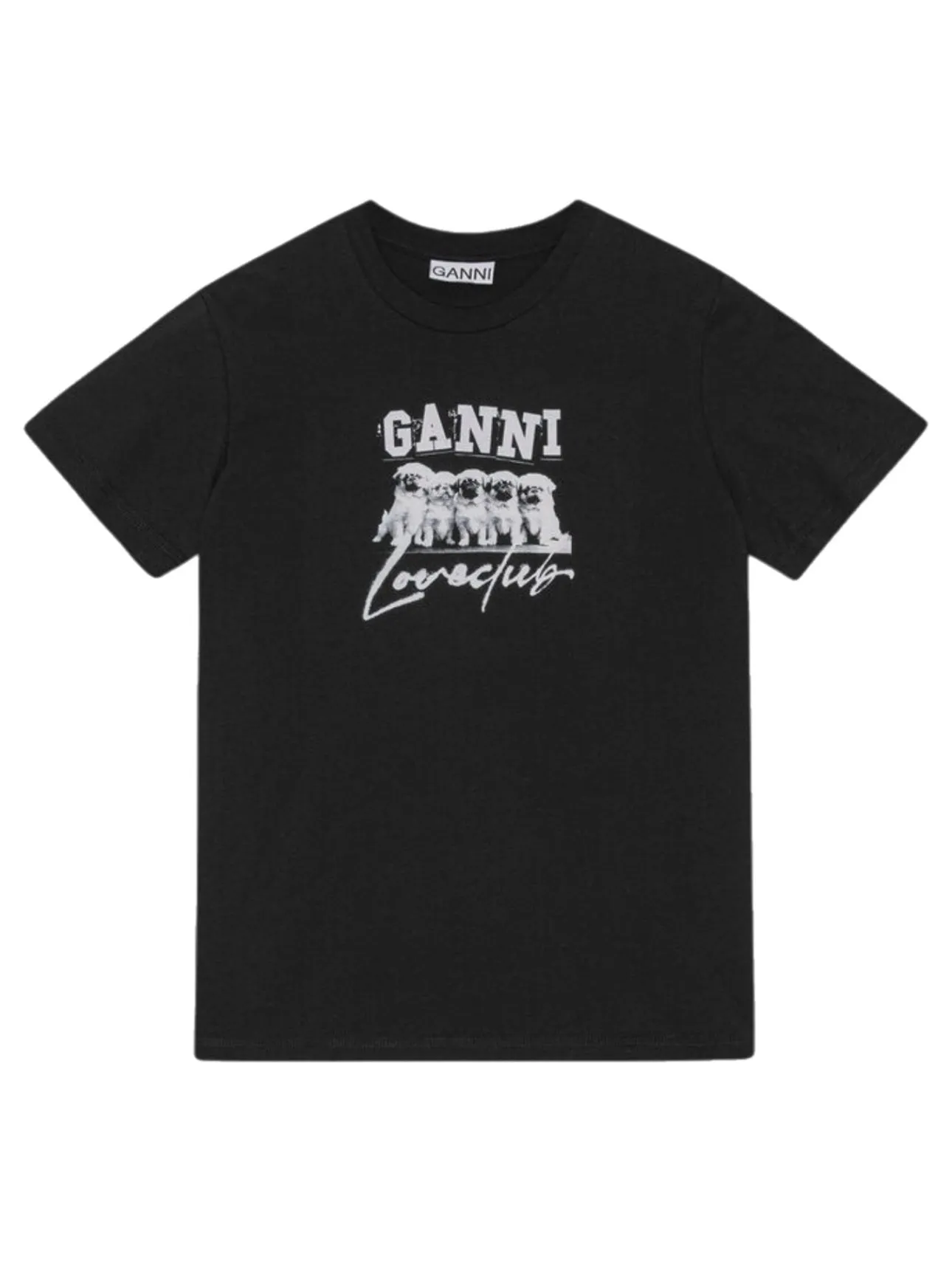 Ganni Thin Jersey Puppy Love Relaxed T-Shirt