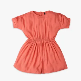 Girl's Regular Fit Solid Jumpsuit