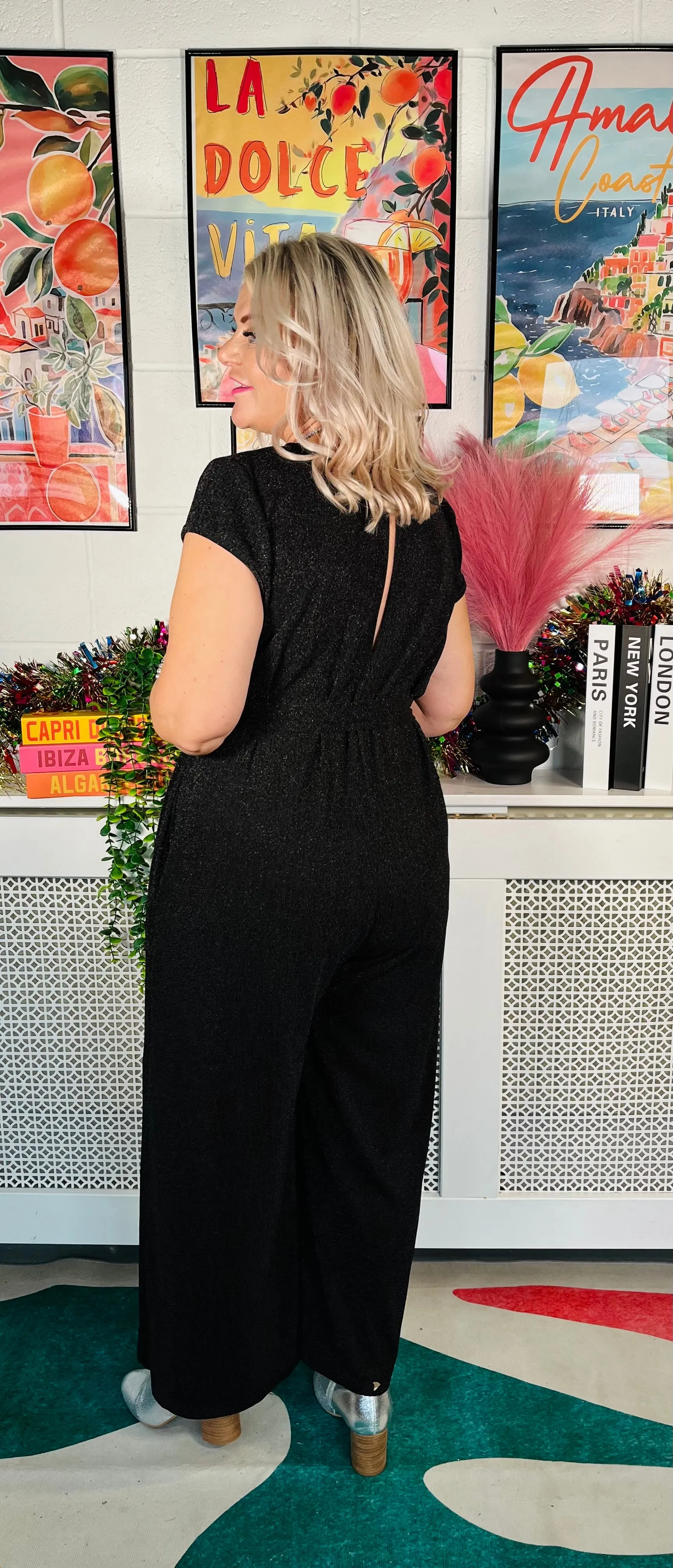 Glitter Diva Jumpsuit - Black