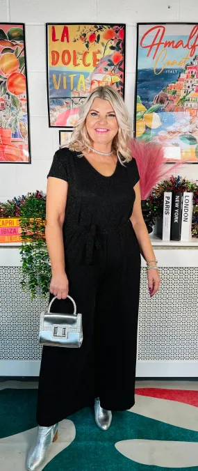 Glitter Diva Jumpsuit - Black