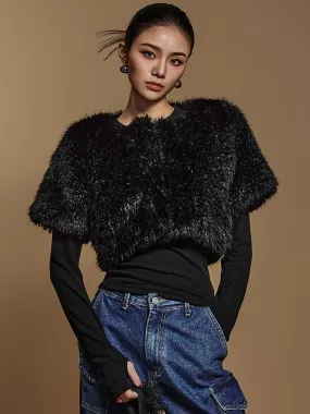 J2509 Fur Cropped Jacket