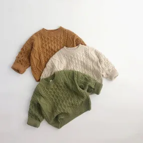 Kids Cable-Knit Wool Pullover
