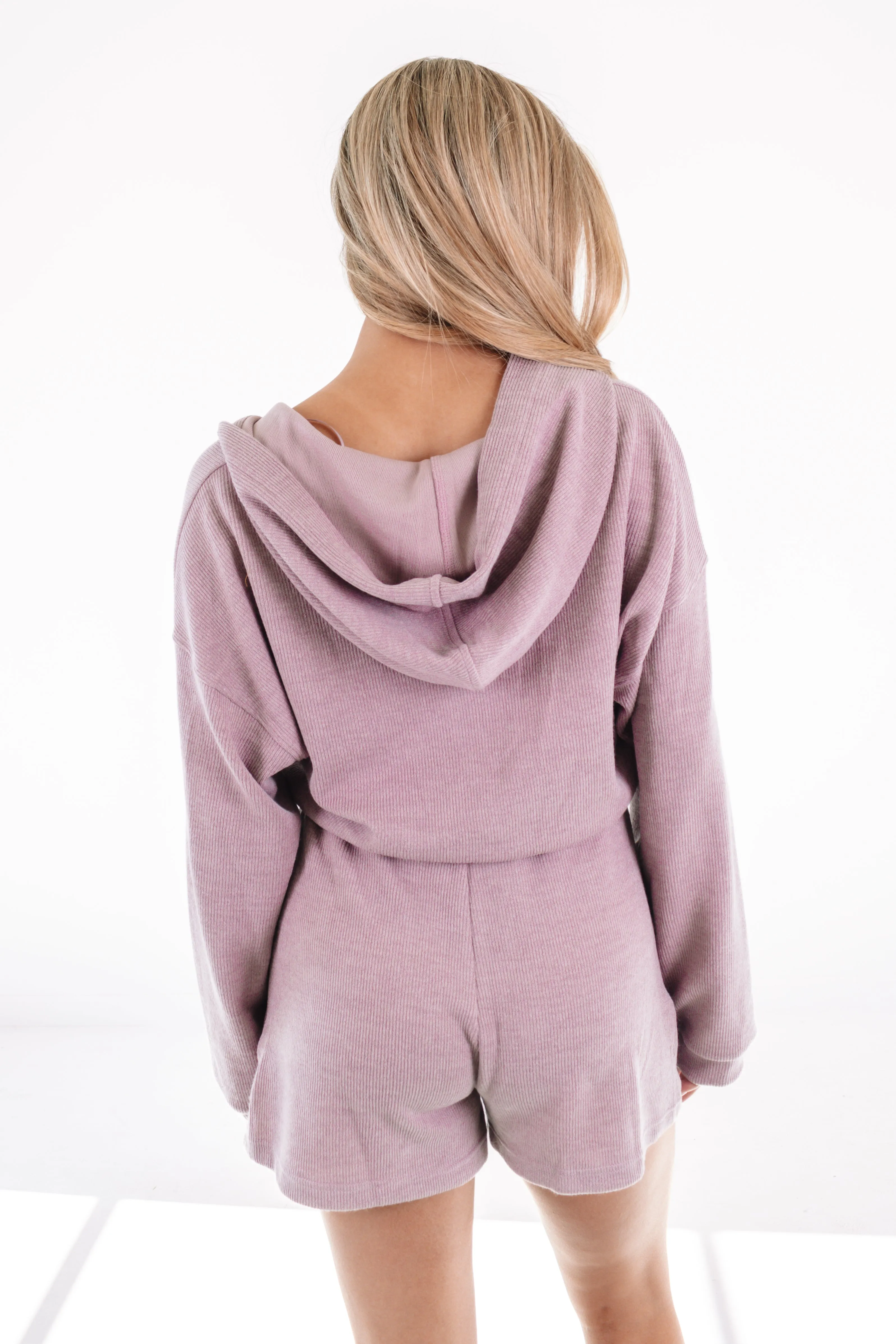 Lounging Around Romper - Dusty Lavender