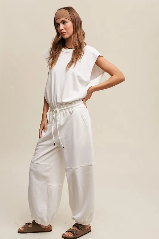 Miss Athletic French Terry Jogger Jumpsuit