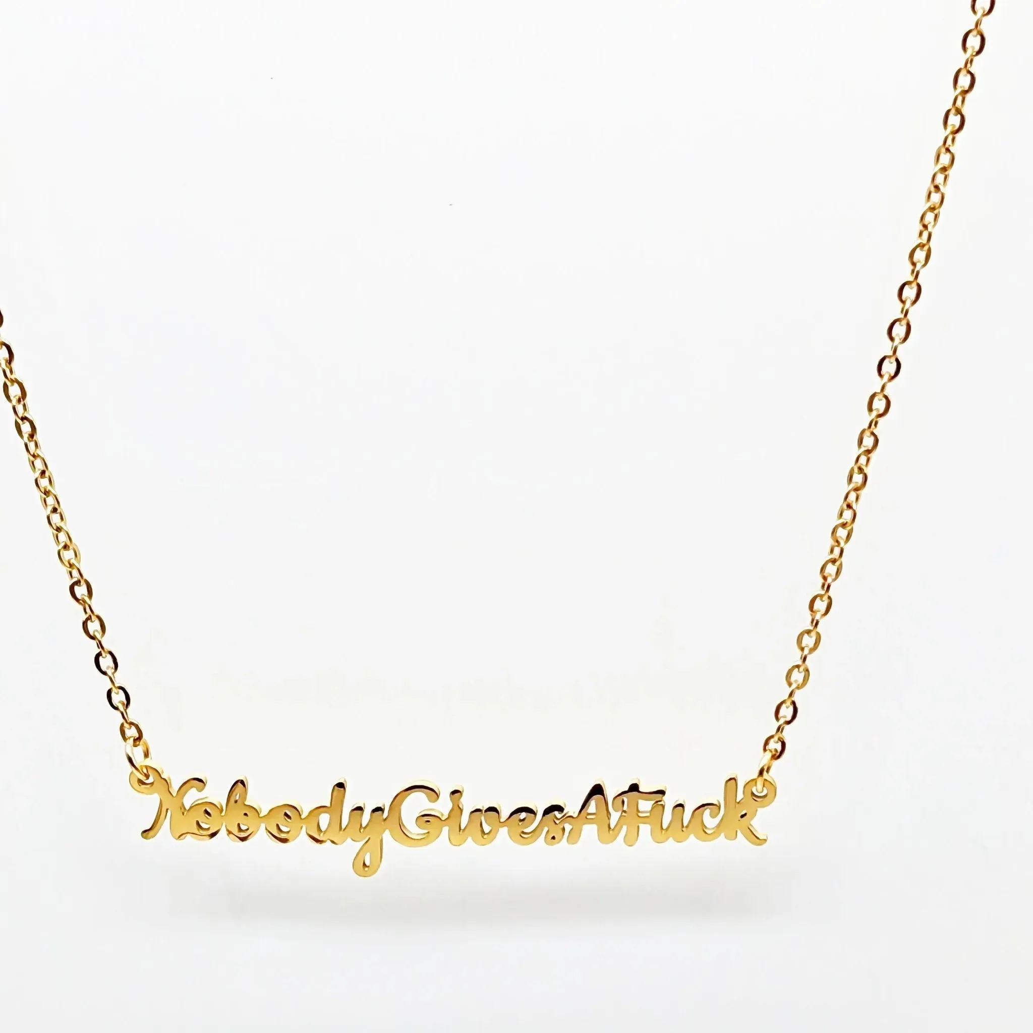 Nobody gives a fuck necklace