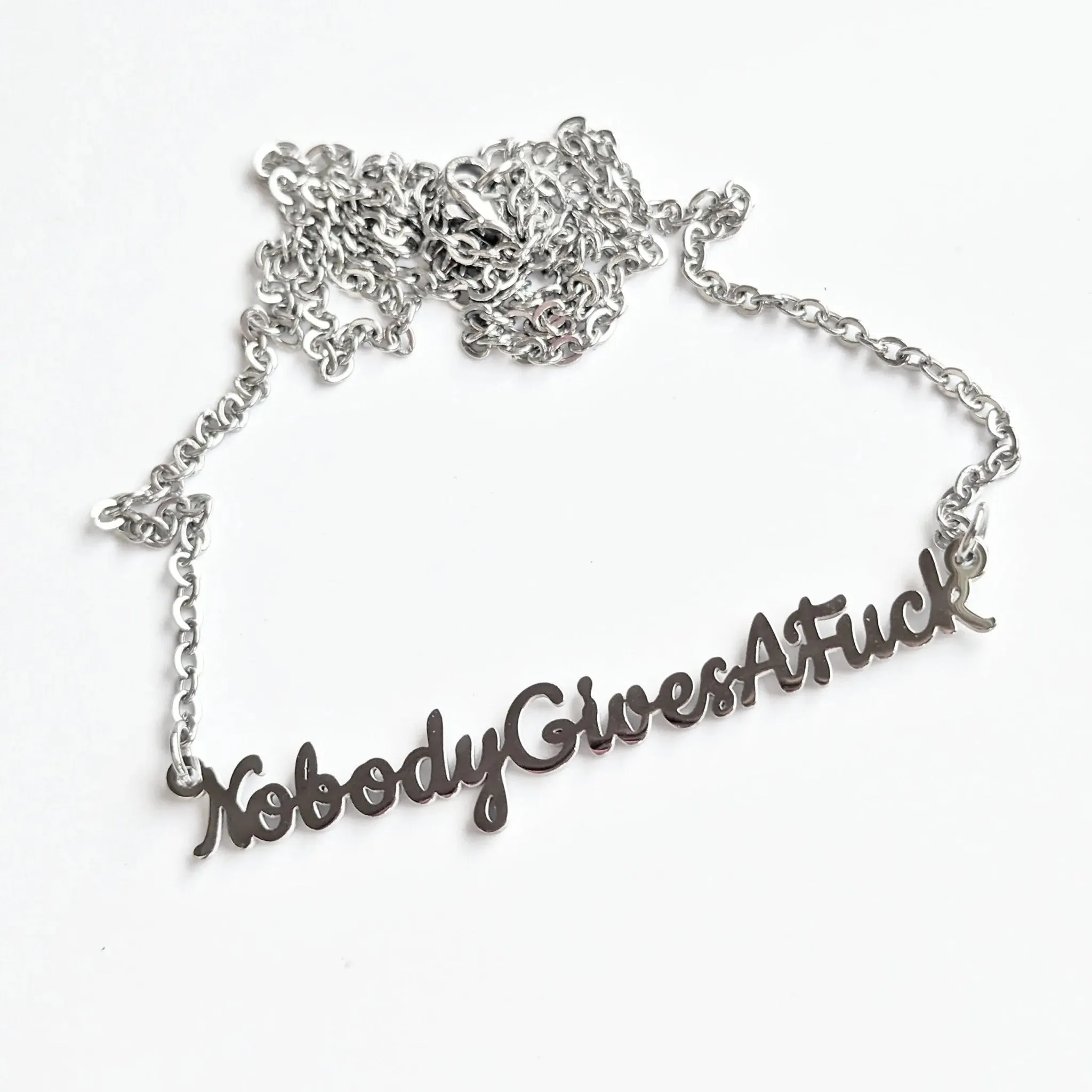 Nobody gives a fuck necklace
