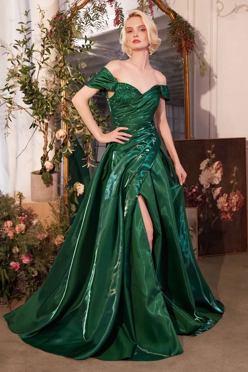 OFF THE SHOULDER ORGANZA BALL GOWN CDA1424