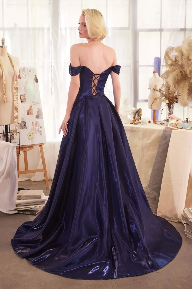 OFF THE SHOULDER ORGANZA BALL GOWN CDA1424