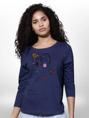 Painting balloon Womens T-shirt 4 Quarter Sleeve