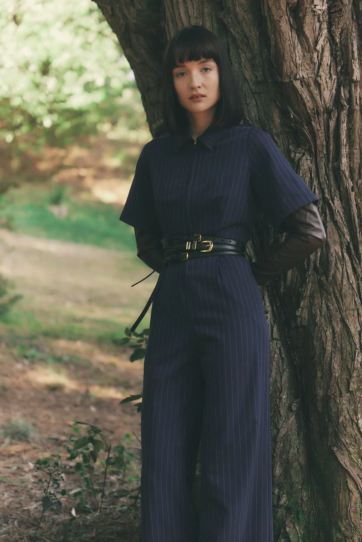 Pivot Pinstripe Jumpsuit