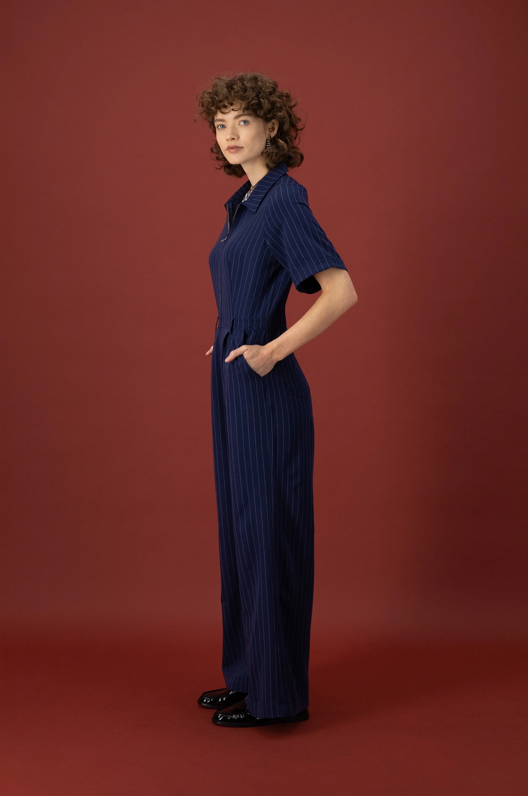 Pivot Pinstripe Jumpsuit