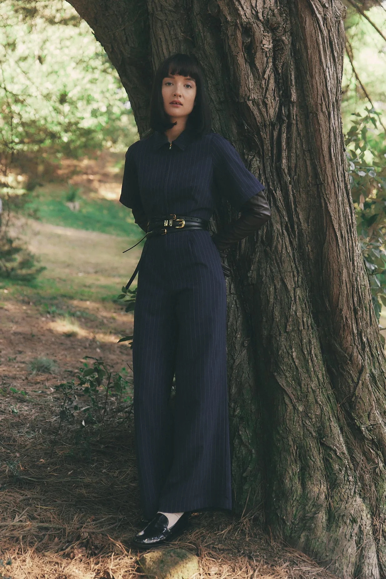 Pivot Pinstripe Jumpsuit