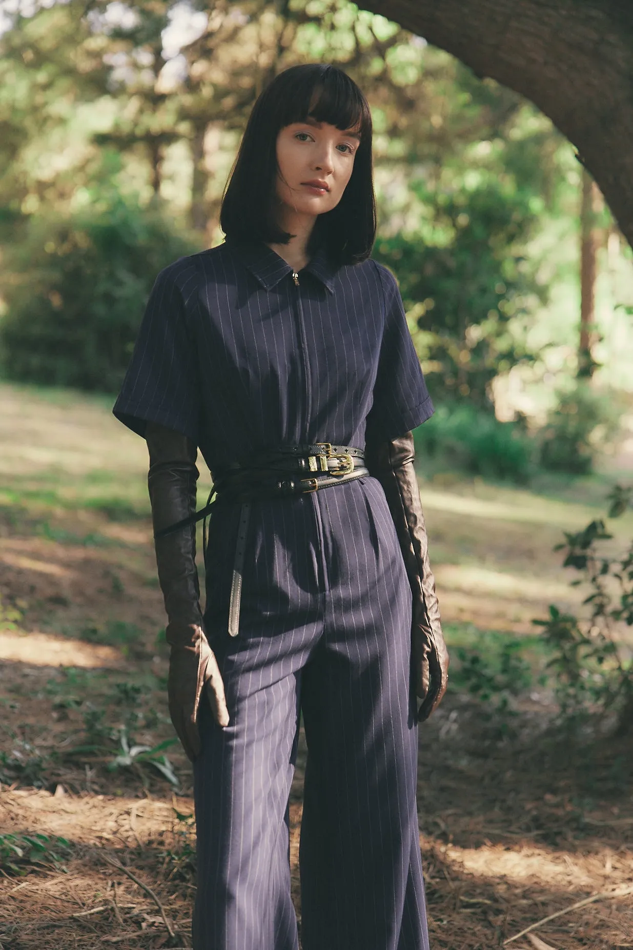 Pivot Pinstripe Jumpsuit