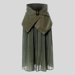 Pleated Solid Color Wild Skirt
