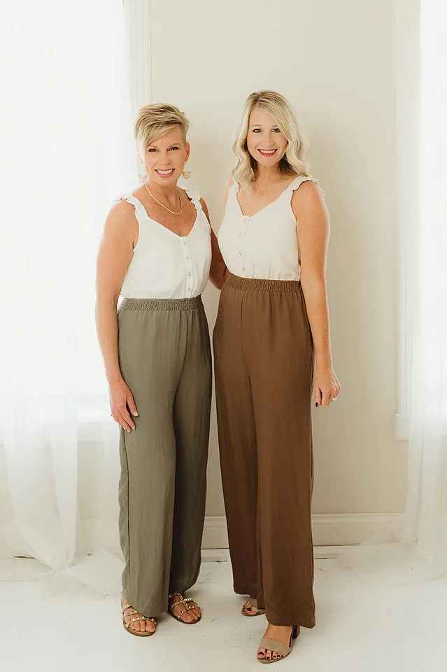 Ruffle Sleeve Tank Jumpsuit