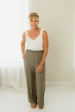 Ruffle Sleeve Tank Jumpsuit