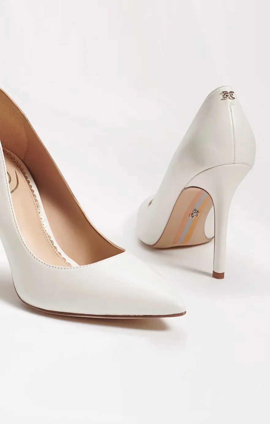 Sam Edelman Hazel Heel ~ Bright White Leather
