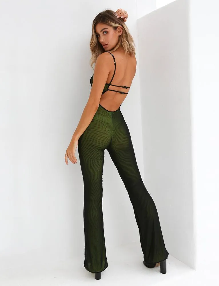 Scorpio Jumpsuit - Black/Yellow Mesh