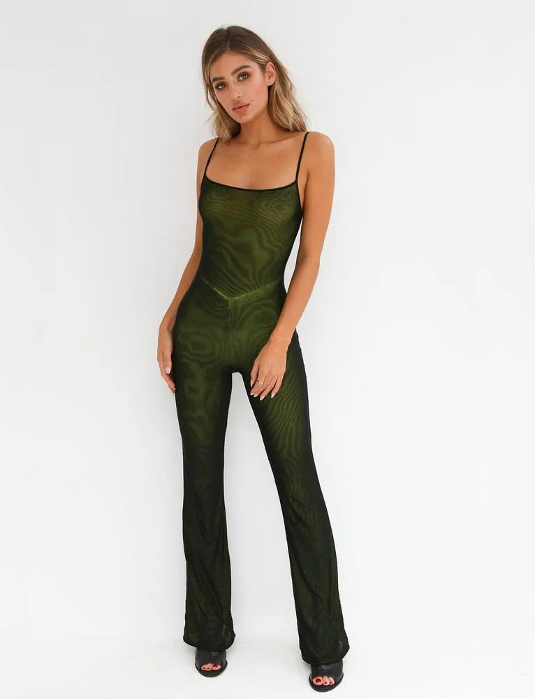 Scorpio Jumpsuit - Black/Yellow Mesh