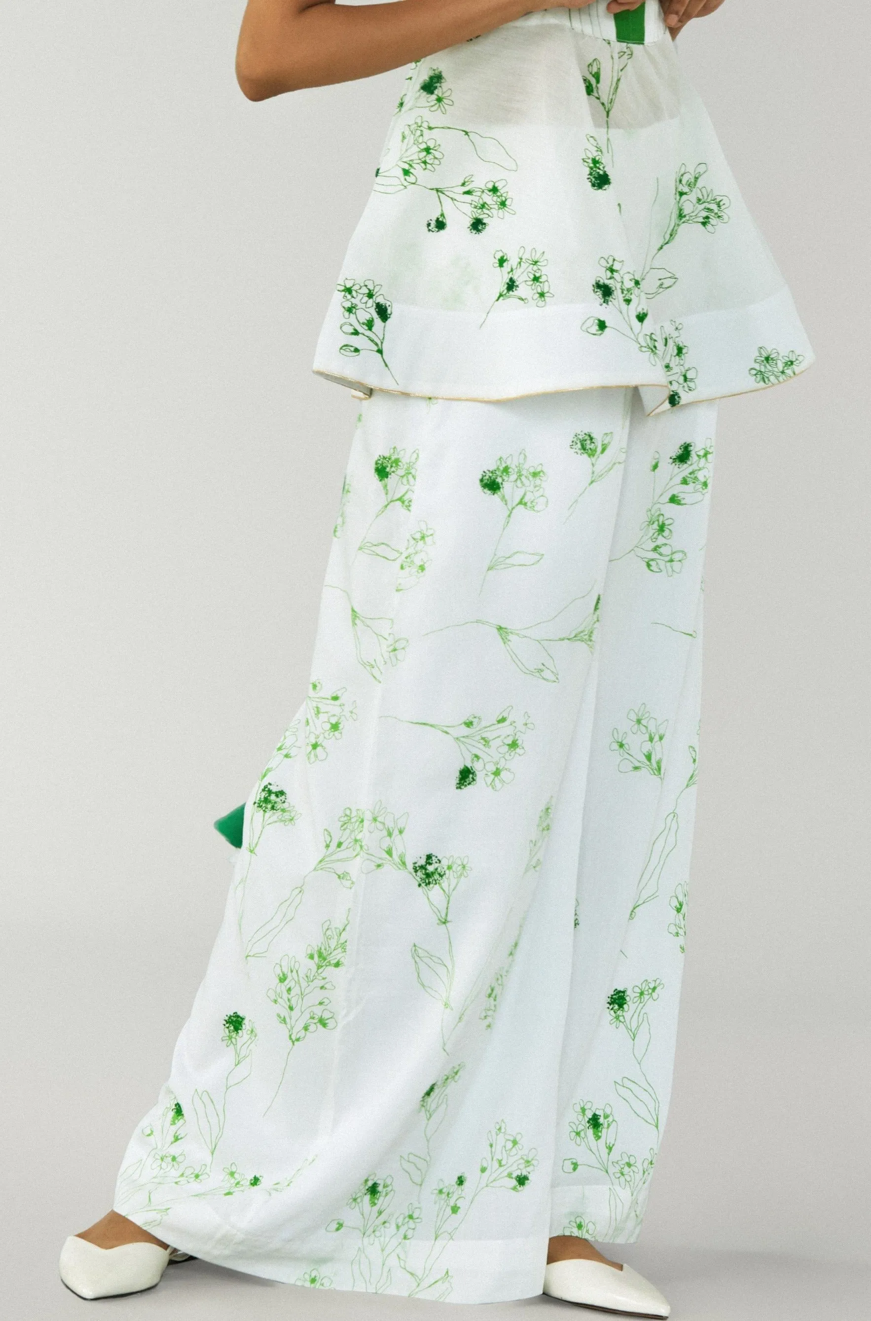 Shiro Floral Flared Pants