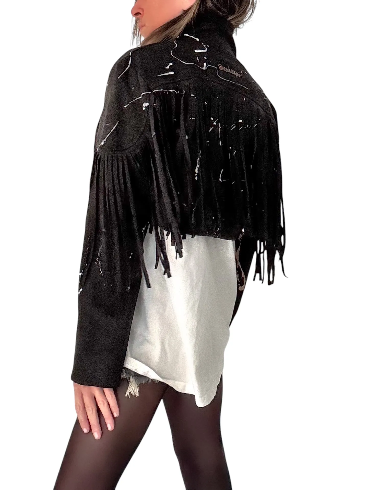 'Splatter & Fringe' Lightweight Jacket