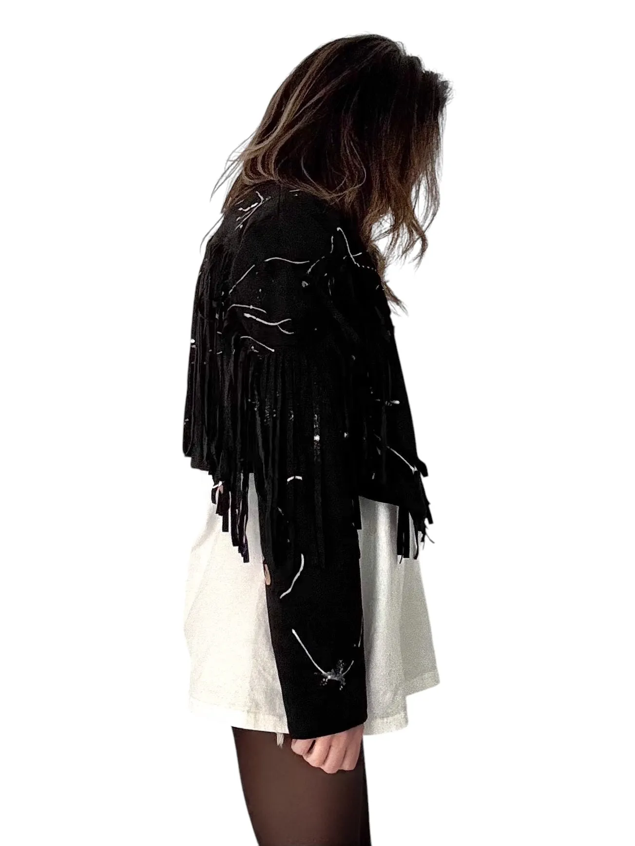 'Splatter & Fringe' Lightweight Jacket