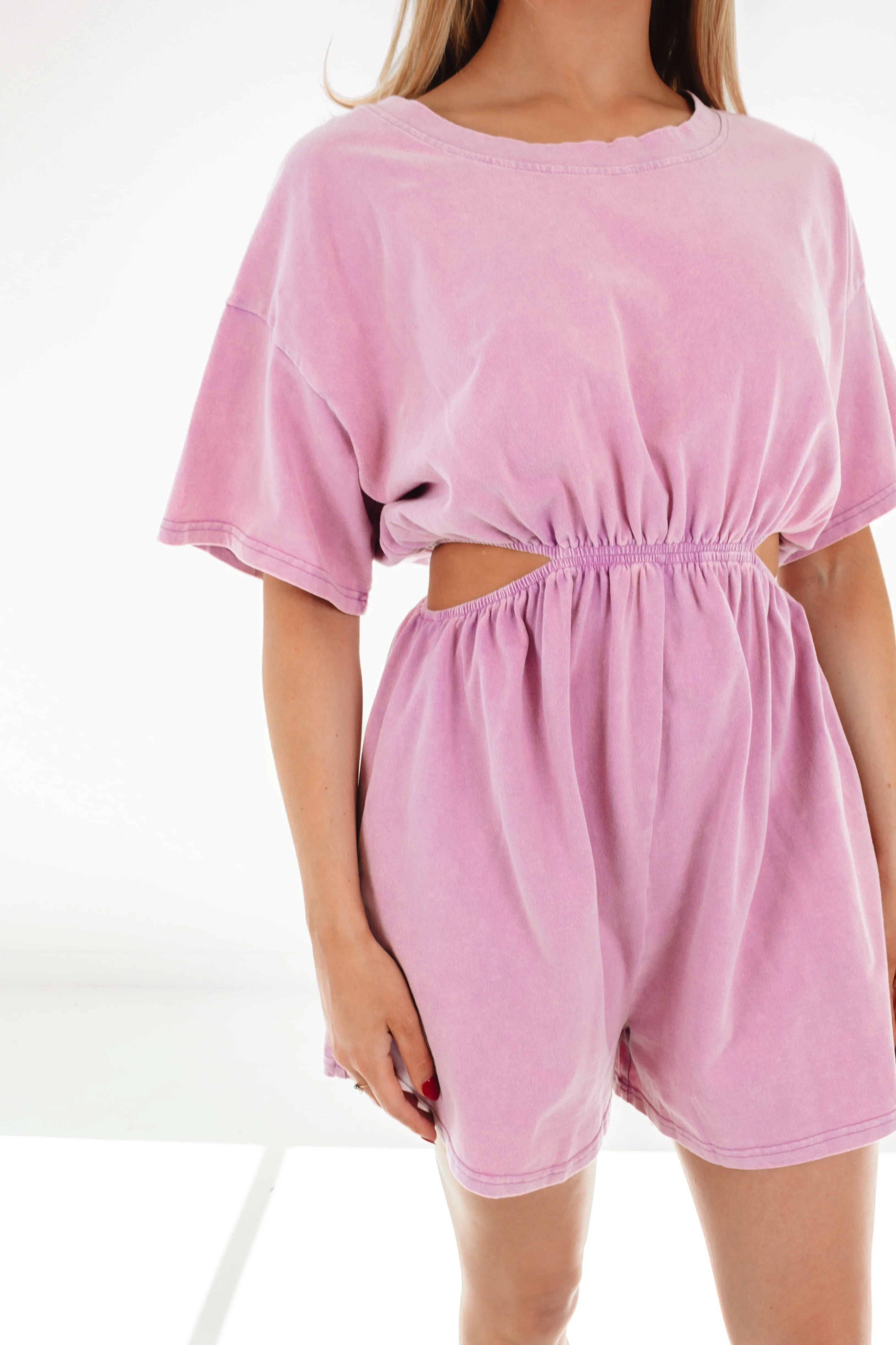 Stomping Grounds Romper - Fuchsia