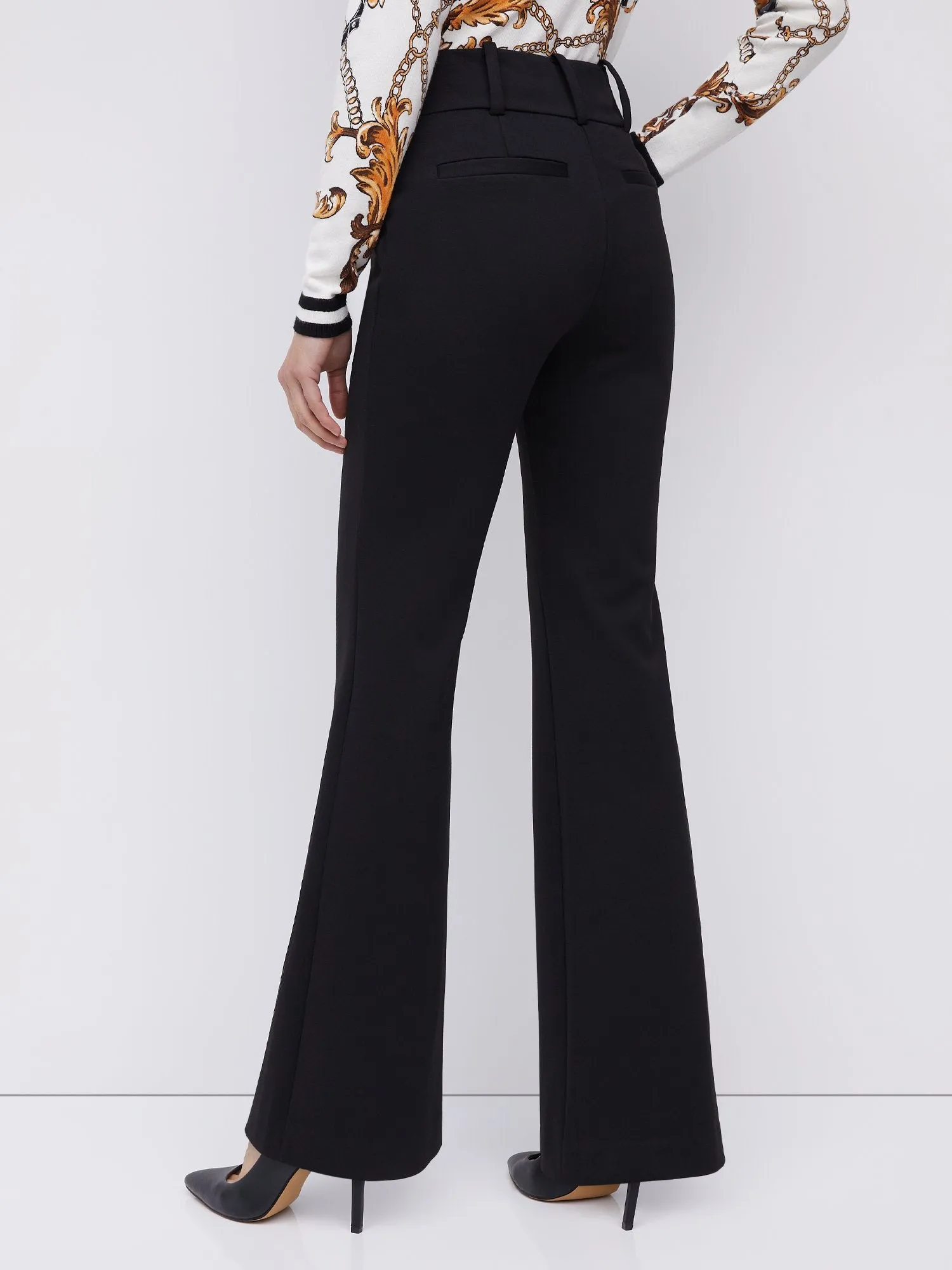 Tall Pull-On High-Rise Flare Ponte Pant - Superflex