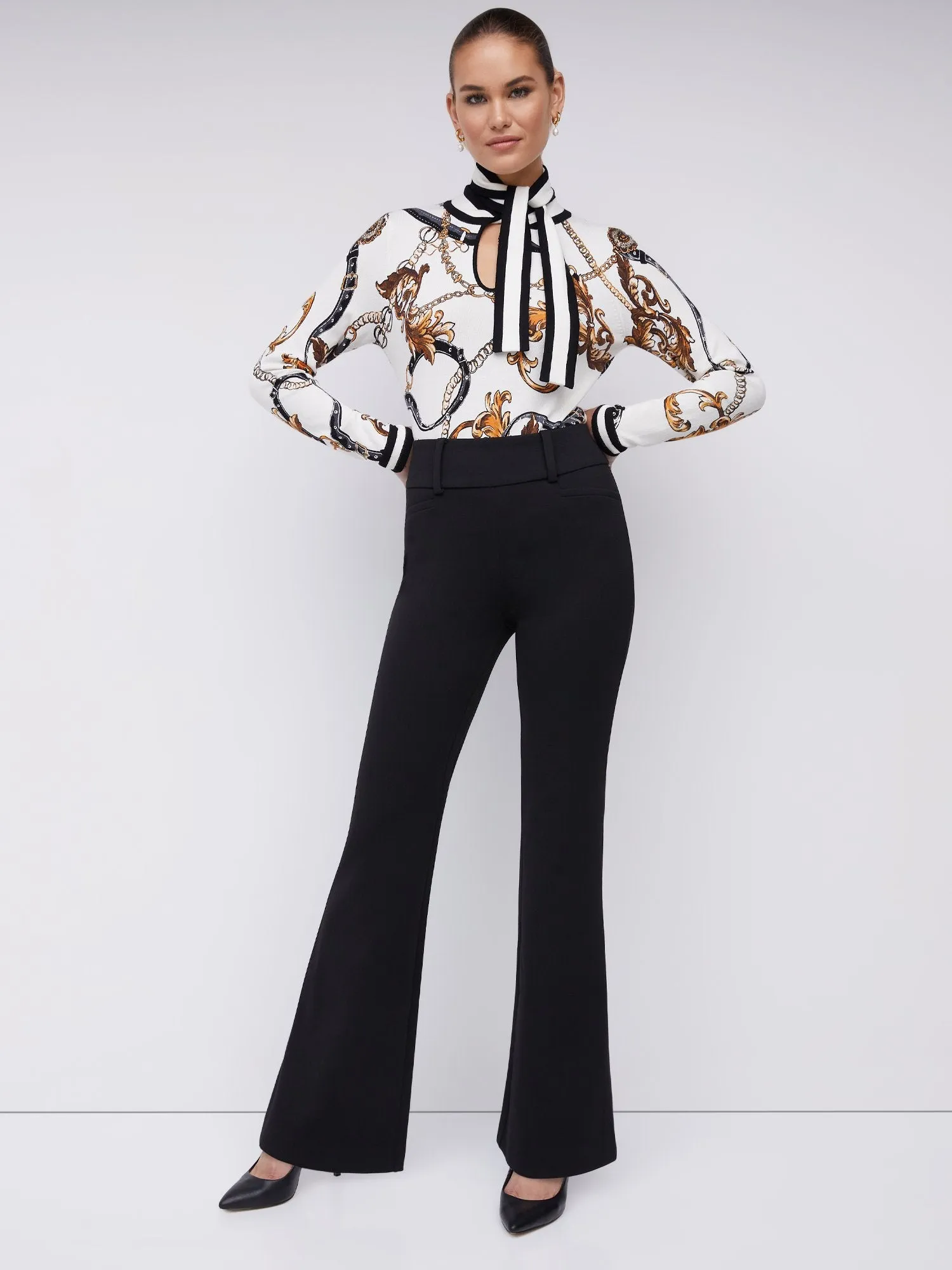 Tall Pull-On High-Rise Flare Ponte Pant - Superflex
