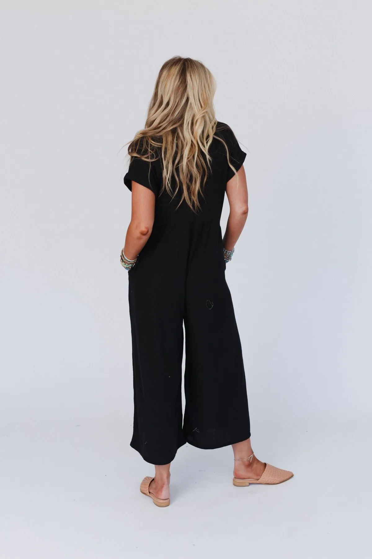 The Nest Sage and Wildflowers Jumpsuit - Black