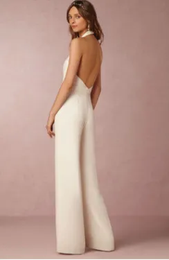 Women Jumpsuit Halter Casual Cotton-blend Sleeveless