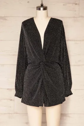 Zinda | Long Sleeve Metallic Romper